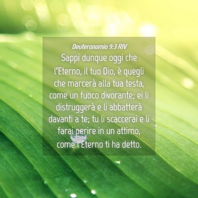 Picture 04 - Deuteronomio 9:3 RIV - Sappi dunque oggi che l’Eterno, il tuo Dio, è - Bible Verse Picture