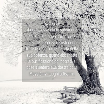Picture 04 - Ebrei 1:3 RIV - il quale, essendo lo splendore della sua gloria e - Bible Verse Picture
