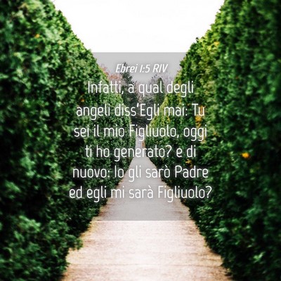 Picture 04 - Ebrei 1:5 RIV - Infatti, a qual degli angeli diss’Egli mai: Tu - Bible Verse Picture