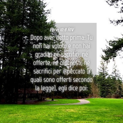 Picture 04 - Ebrei 10:8 RIV - Dopo aver detto prima: Tu non hai voluto e non - Bible Verse Picture