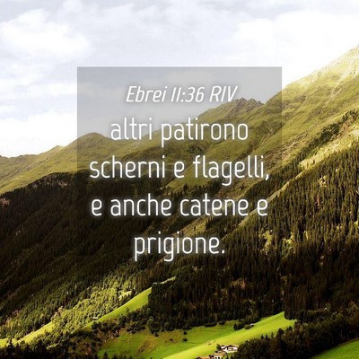 Picture 04 - Ebrei 11:36 RIV - altri patirono scherni e flagelli, e anche catene - Bible Verse Picture