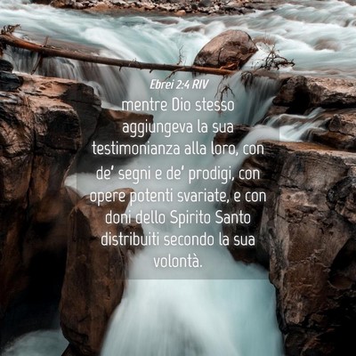 Picture 04 - Ebrei 2:4 RIV - mentre Dio stesso aggiungeva la sua testimonianza - Bible Verse Picture