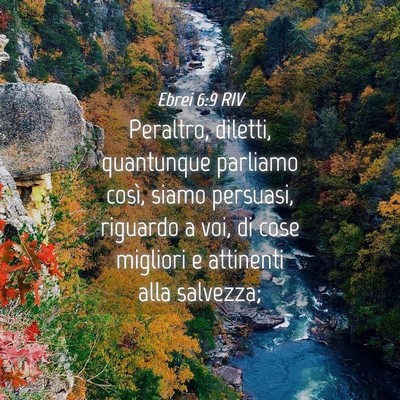 Picture 04 - Ebrei 6:9 RIV - Peraltro, diletti, quantunque parliamo così, - Bible Verse Picture