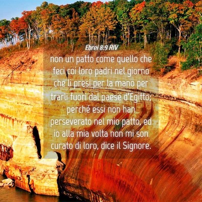 Picture 04 - Ebrei 8:9 RIV - non un patto come quello che feci coi loro padri - Bible Verse Picture