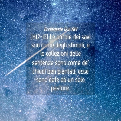 Picture 04 - Ecclesiaste 12:11 RIV - (H12-13) Le parole dei savi son come degli - Bible Verse Picture