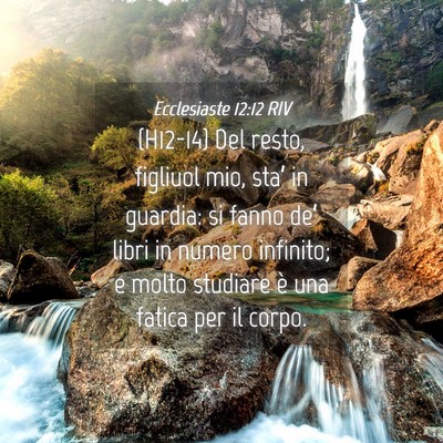 Picture 04 - Ecclesiaste 12:12 RIV - (H12-14) Del resto, figliuol mio, sta’ in - Bible Verse Picture