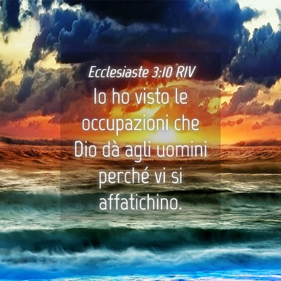 Picture 04 - Ecclesiaste 3:10 RIV - Io ho visto le occupazioni che Dio dà agli - Bible Verse Picture