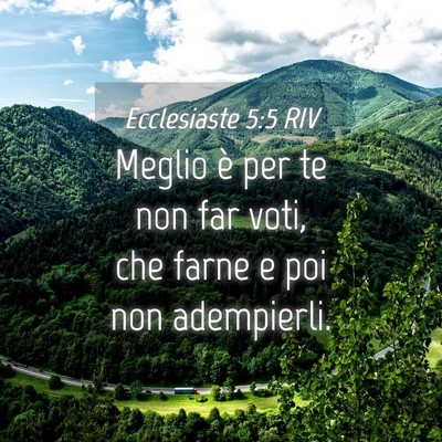 Picture 04 - Ecclesiaste 5:5 RIV - Meglio è per te non far voti, che farne e poi - Bible Verse Picture