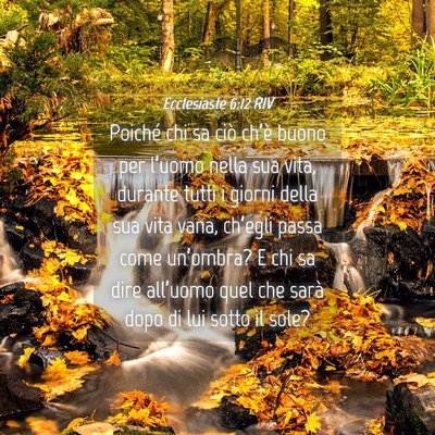 Picture 04 - Ecclesiaste 6:12 RIV - Poiché chi sa ciò ch’è buono per l’uomo - Bible Verse Picture