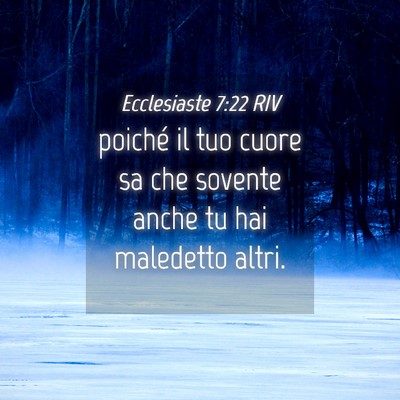 Picture 04 - Ecclesiaste 7:22 RIV - poiché il tuo cuore sa che sovente anche tu hai - Bible Verse Picture