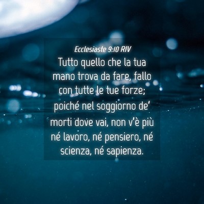 Picture 04 - Ecclesiaste 9:10 RIV - Tutto quello che la tua mano trova da fare, fallo - Bible Verse Picture