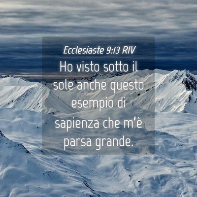 Picture 04 - Ecclesiaste 9:13 RIV - Ho visto sotto il sole anche questo esempio di - Bible Verse Picture