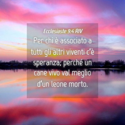 Picture 04 - Ecclesiaste 9:4 RIV - Per chi è associato a tutti gli altri viventi - Bible Verse Picture