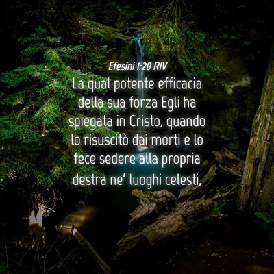 Picture 04 - Efesini 1:20 RIV - La qual potente efficacia della sua forza Egli ha - Bible Verse Picture