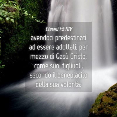 Picture 04 - Efesini 1:5 RIV - avendoci predestinati ad essere adottati, per - Bible Verse Picture