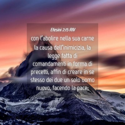 Picture 04 - Efesini 2:15 RIV - con l’abolire nella sua carne la causa - Bible Verse Picture