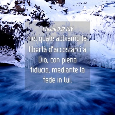 Picture 04 - Efesini 3:12 RIV - nel quale abbiamo la libertà d’accostarci a - Bible Verse Picture