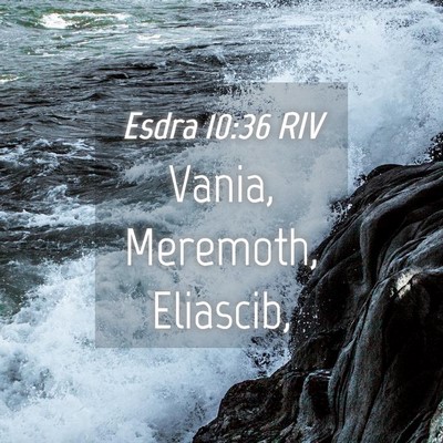 Picture 04 - Esdra 10:36 RIV - Vania, Meremoth, - Bible Verse Picture