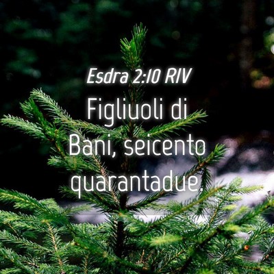 Picture 04 - Esdra 2:10 RIV - Figliuoli di Bani, seicento - Bible Verse Picture