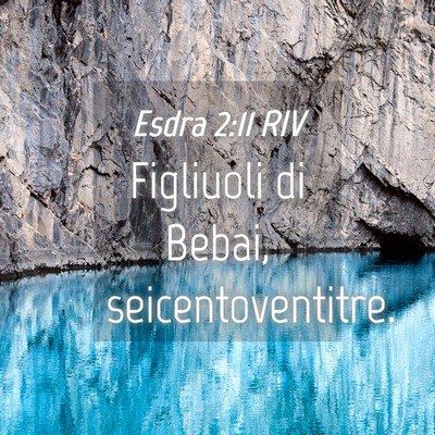 Picture 04 - Esdra 2:11 RIV - Figliuoli di Bebai, - Bible Verse Picture