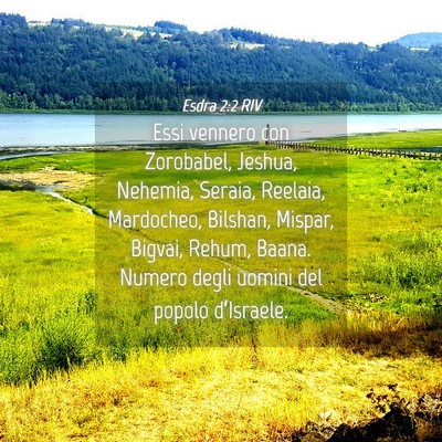 Picture 04 - Esdra 2:2 RIV - Essi vennero con Zorobabel, Jeshua, Nehemia, - Bible Verse Picture