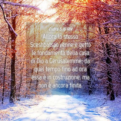 Picture 04 - Esdra 5:16 RIV - Allora lo stesso Sceshbatsar venne e gettò le - Bible Verse Picture