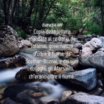 Picture 04 - Esdra 5:6 RIV - Copia della lettera mandata al re Dario da - Bible Verse Picture