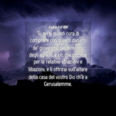 Picture 04 - Esdra 7:17 RIV - Tu avrai quindi cura di comprare con questo - Bible Verse Picture