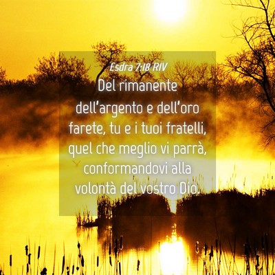 Picture 04 - Esdra 7:18 RIV - Del rimanente dell’argento e dell’oro farete, - Bible Verse Picture