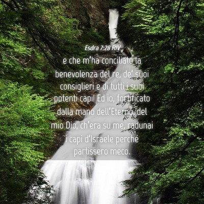 Picture 04 - Esdra 7:28 RIV - e che m’ha conciliato la benevolenza del re, - Bible Verse Picture