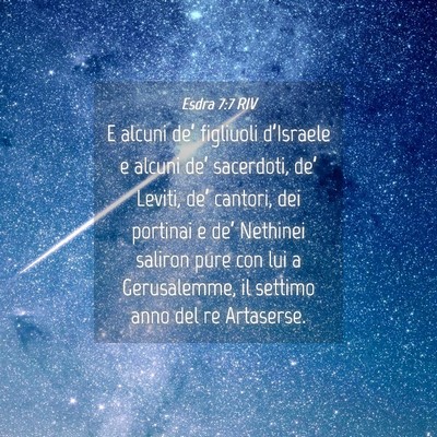 Picture 04 - Esdra 7:7 RIV - E alcuni de’ figliuoli d’Israele e alcuni - Bible Verse Picture