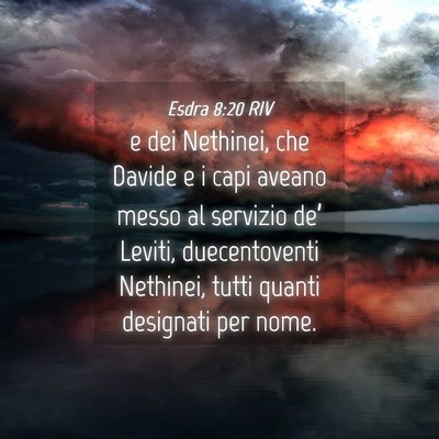 Picture 04 - Esdra 8:20 RIV - e dei Nethinei, che Davide e i capi aveano messo - Bible Verse Picture
