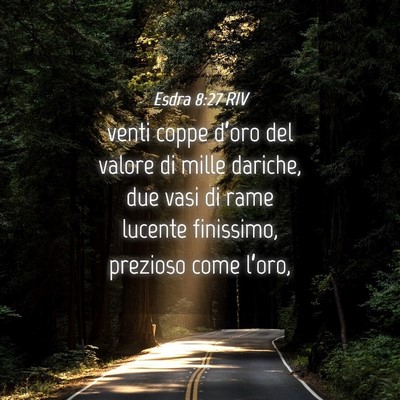Picture 04 - Esdra 8:27 RIV - venti coppe d’oro del valore di mille dariche, - Bible Verse Picture