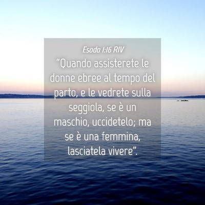 Picture 04 - Esodo 1:16 RIV - “Quando assisterete le donne ebree al tempo del - Bible Verse Picture