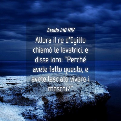 Picture 04 - Esodo 1:18 RIV - Allora il re d’Egitto chiamò le levatrici, e - Bible Verse Picture