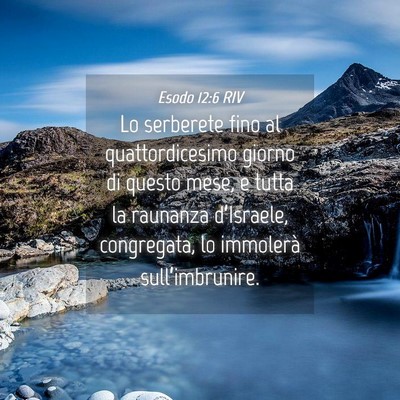 Picture 04 - Esodo 12:6 RIV - Lo serberete fino al quattordicesimo giorno di - Bible Verse Picture
