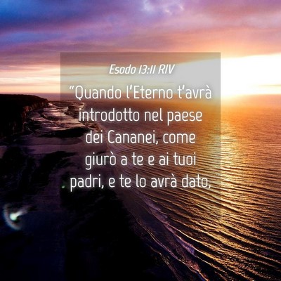 Picture 04 - Esodo 13:11 RIV - “Quando l’Eterno t’avrà introdotto nel - Bible Verse Picture