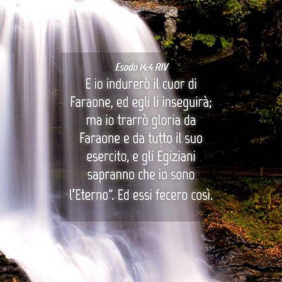 Picture 04 - Esodo 14:4 RIV - E io indurerò il cuor di Faraone, ed egli li - Bible Verse Picture