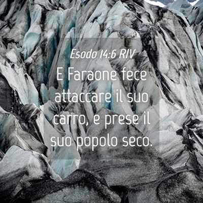 Picture 04 - Esodo 14:6 RIV - E Faraone fece attaccare il suo carro, e prese il - Bible Verse Picture