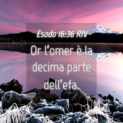 Picture 04 - Esodo 16:36 RIV - Or l’omer è la decima parte - Bible Verse Picture