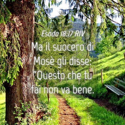 Picture 04 - Esodo 18:17 RIV - Ma il suocero di Mosè gli disse: “Questo che - Bible Verse Picture
