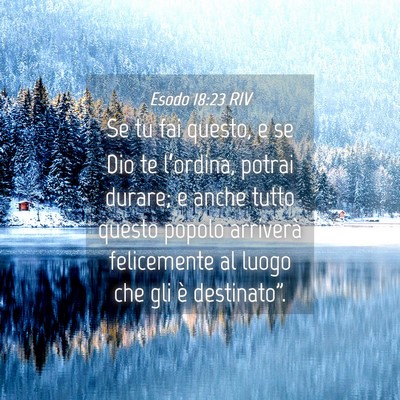 Picture 04 - Esodo 18:23 RIV - Se tu fai questo, e se Dio te l’ordina, potrai - Bible Verse Picture