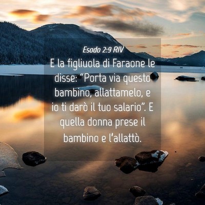 Picture 04 - Esodo 2:9 RIV - E la figliuola di Faraone le disse: “Porta via - Bible Verse Picture