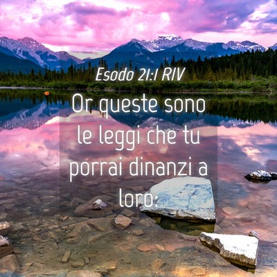 Picture 04 - Esodo 21:1 RIV - Or queste sono le leggi che tu porrai dinanzi a - Bible Verse Picture
