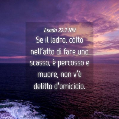 Picture 04 - Esodo 22:2 RIV - Se il ladro, còlto nell’atto di fare uno - Bible Verse Picture