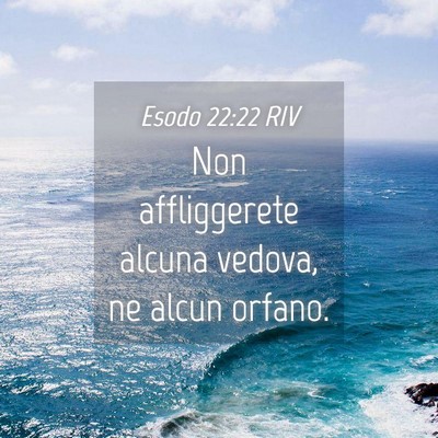 Picture 04 - Esodo 22:22 RIV - Non affliggerete alcuna vedova, ne alcun - Bible Verse Picture