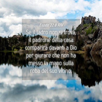 Picture 04 - Esodo 22:8 RIV - Se il ladro non si trova, il padrone della casa - Bible Verse Picture