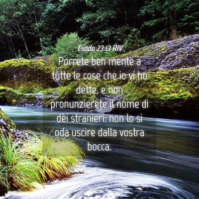 Picture 04 - Esodo 23:13 RIV - Porrete ben mente a tutte le cose che io vi ho - Bible Verse Picture