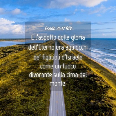 Picture 04 - Esodo 24:17 RIV - E l’aspetto della gloria dell’Eterno era agli - Bible Verse Picture