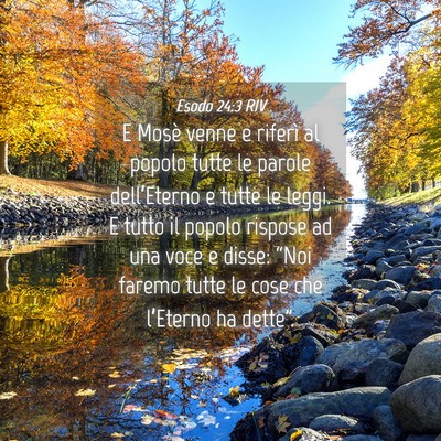 Picture 04 - Esodo 24:3 RIV - E Mosè venne e riferì al popolo tutte le parole - Bible Verse Picture